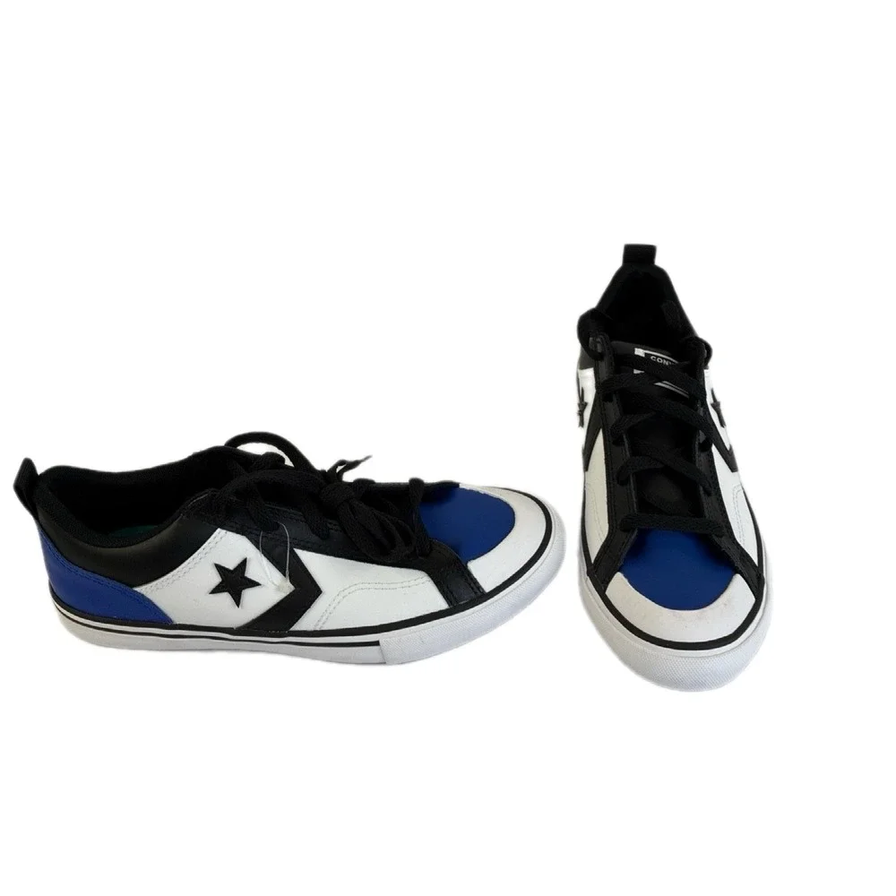 New Big Kids Converse Pro Blaze Play Offs Multicolor Leather Low Sneakers Sz 5.5